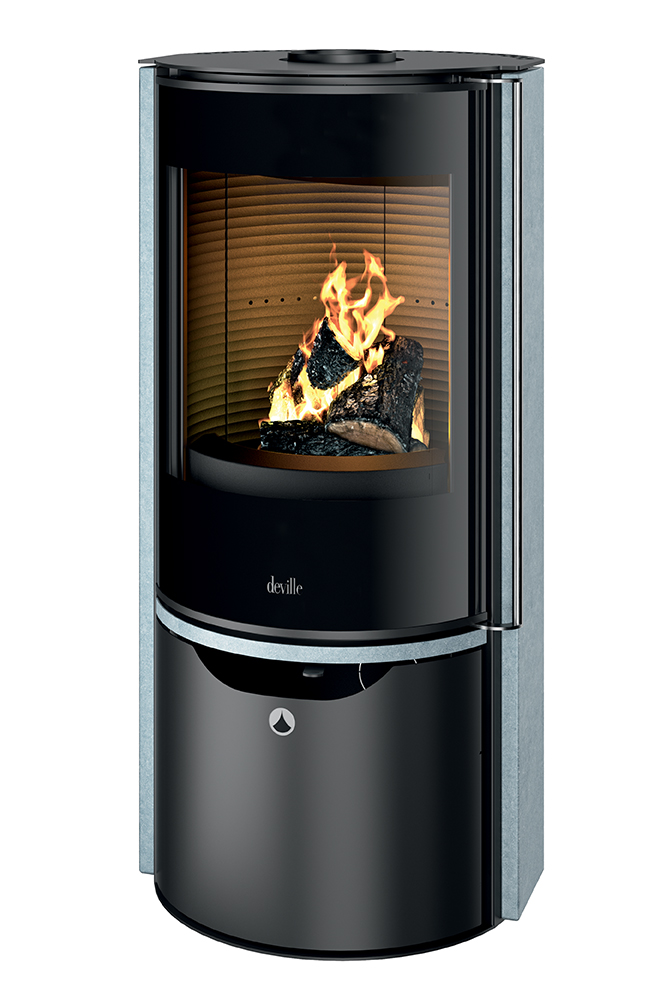 Poêle à bois acier étanche Deville Eguzki serpentine