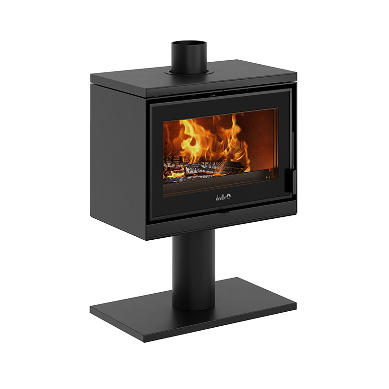 Poêle à Bois en Acier Raccordable SARRA SUR PIEDESTAL