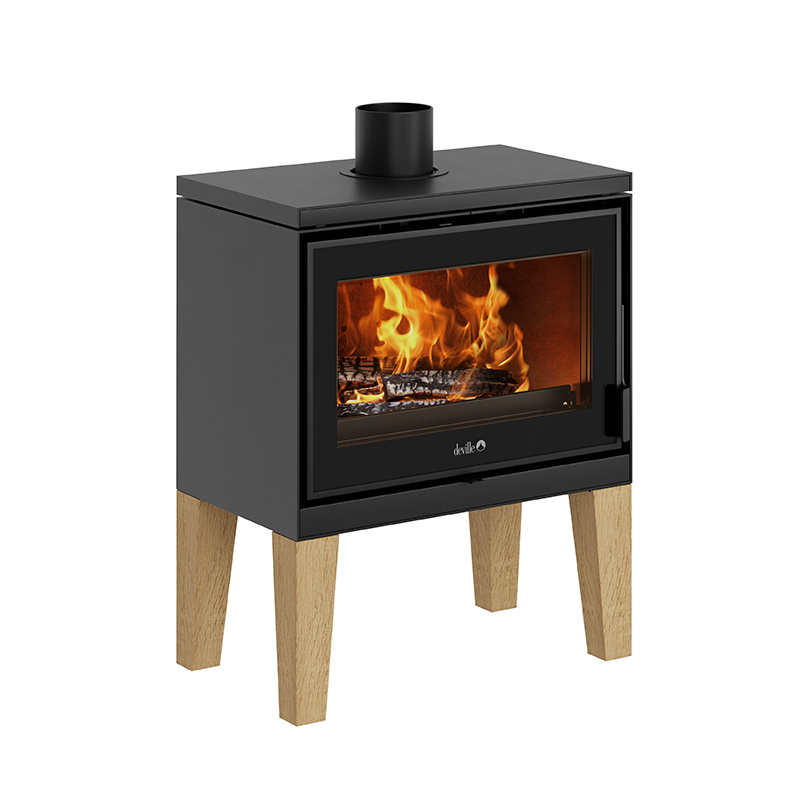 Poêle à Bois en Acier Raccordable SARRA ZEN